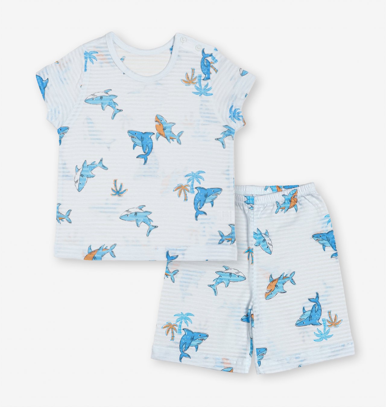 Mid-Length Jacquard Set (Shark)