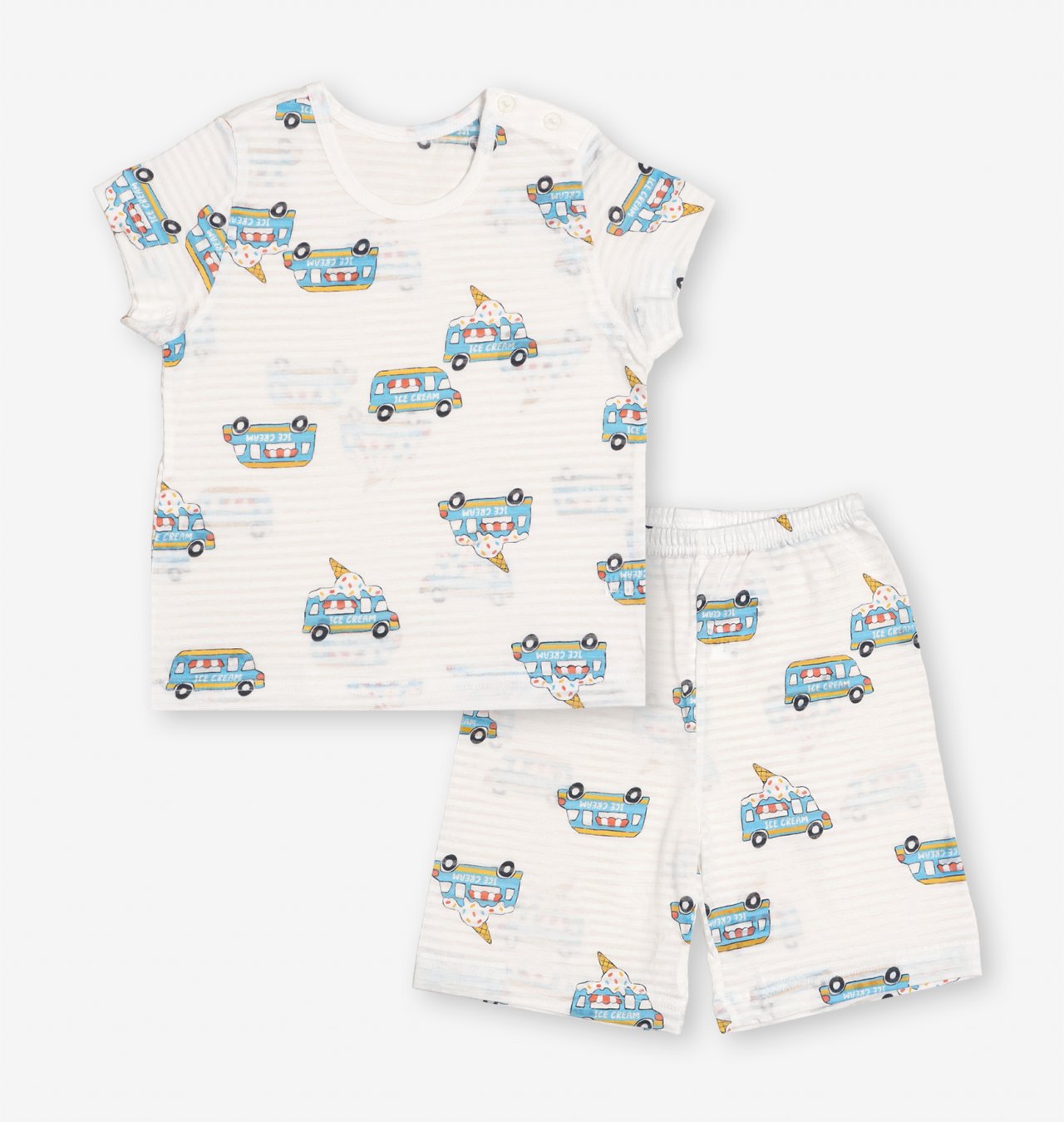 Mid-Length Jacquard Set (Ice Car)