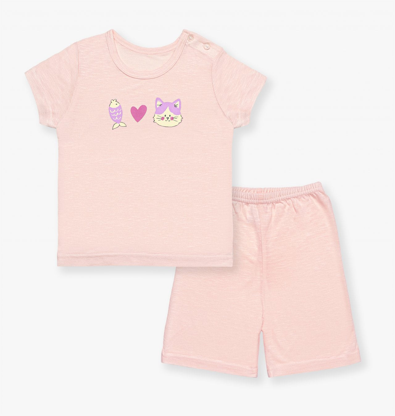 Mid-Length Modal Slub Set (Modal Pink)