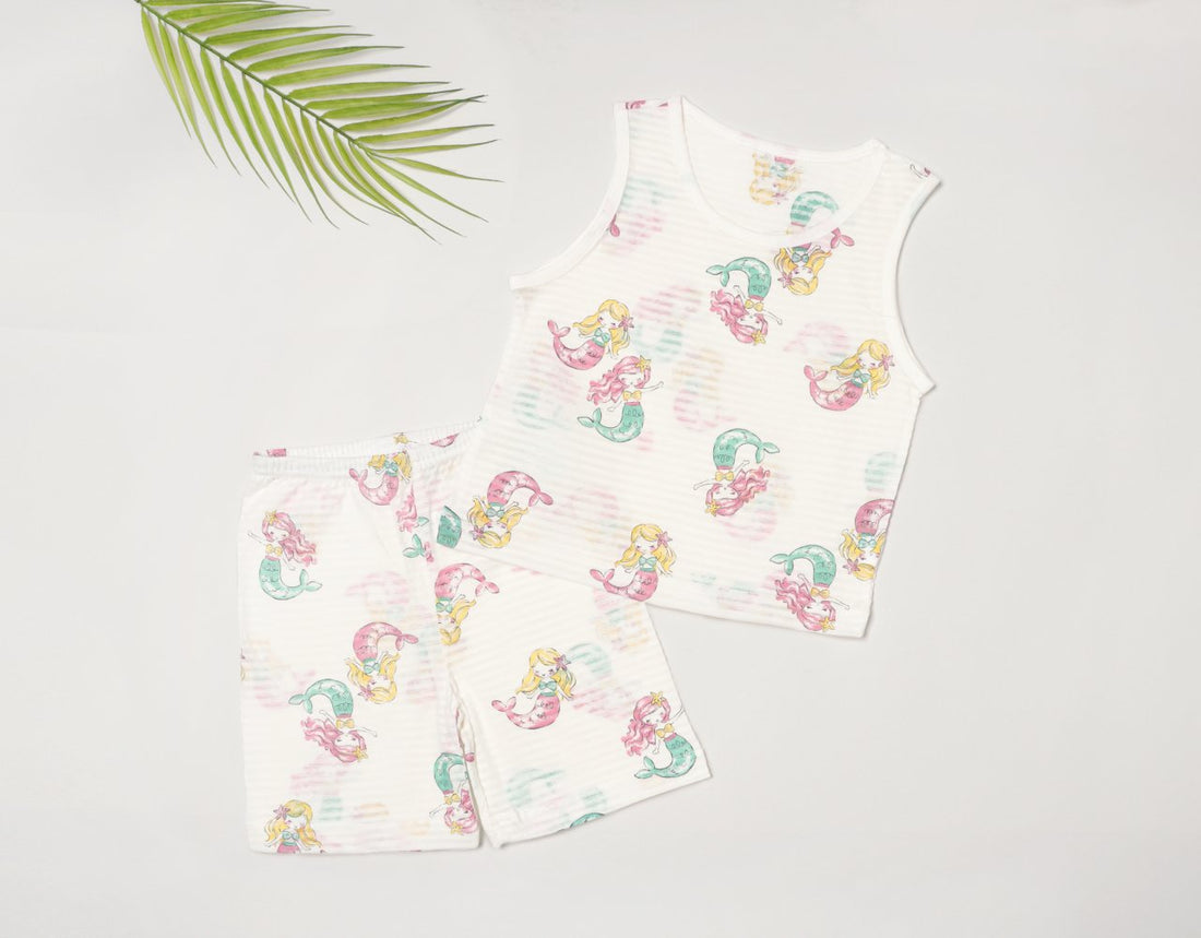 Sleeveless Jacquard Set (Marine Princess)