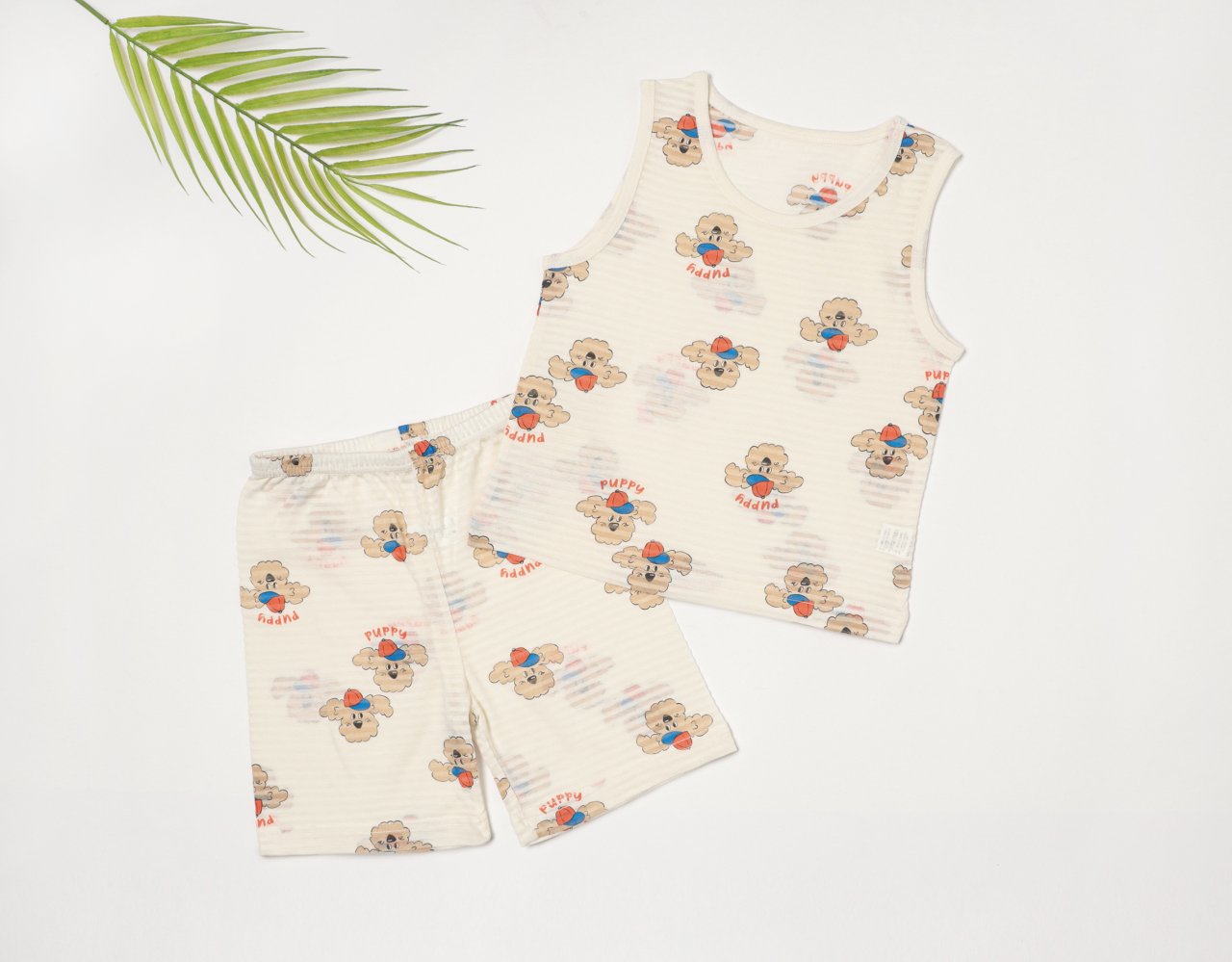 Sleeveless Jacquard Set (Cap Dog)