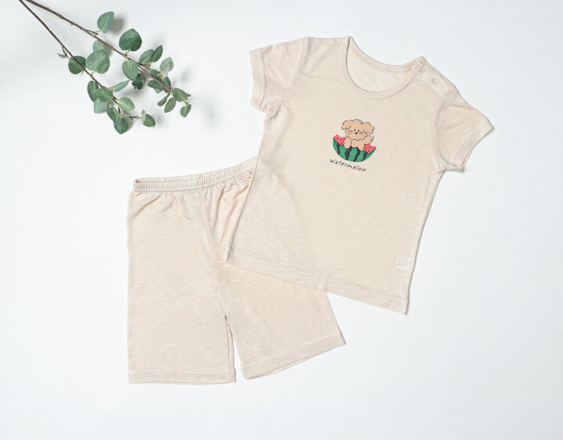 Mid-Length Modal Slub Set (Modal Beige)