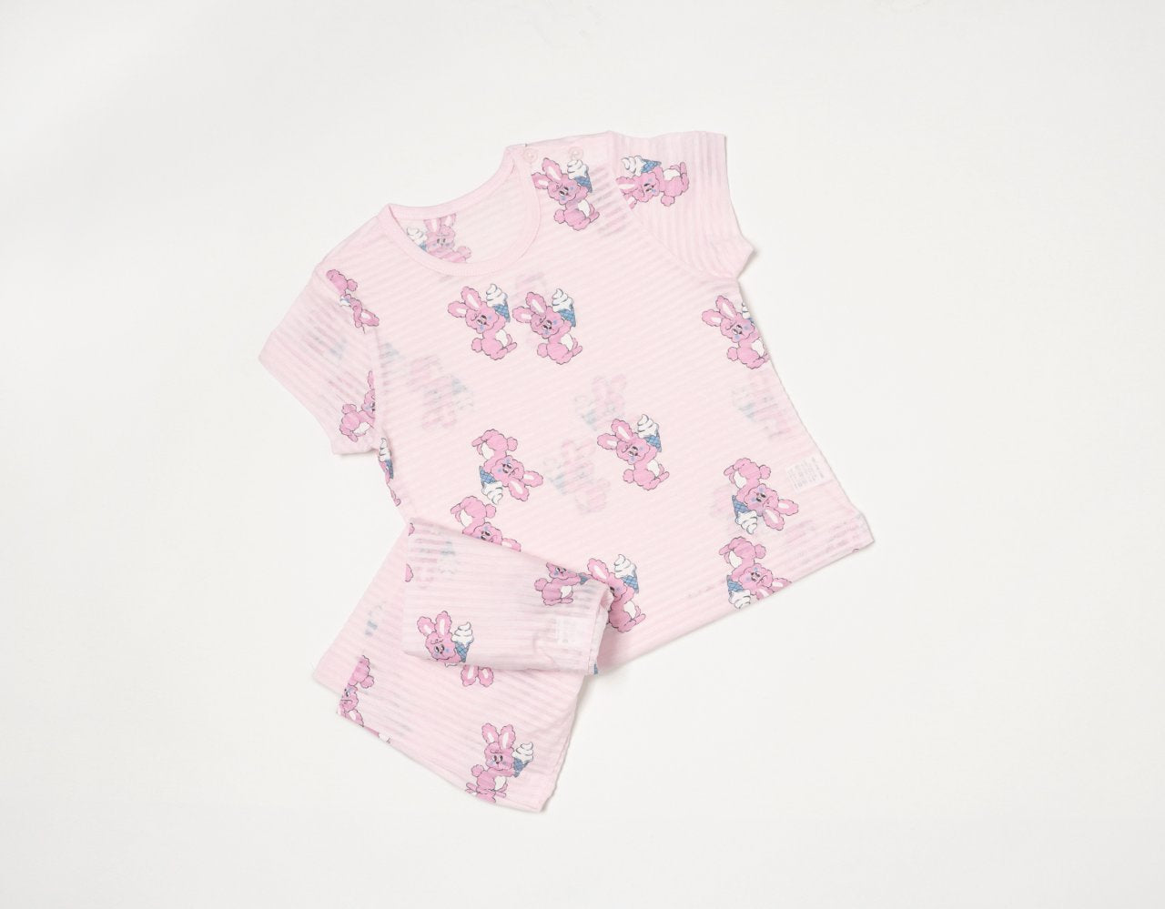 Mid-Length Jacquard Set (Pink Rabbit)