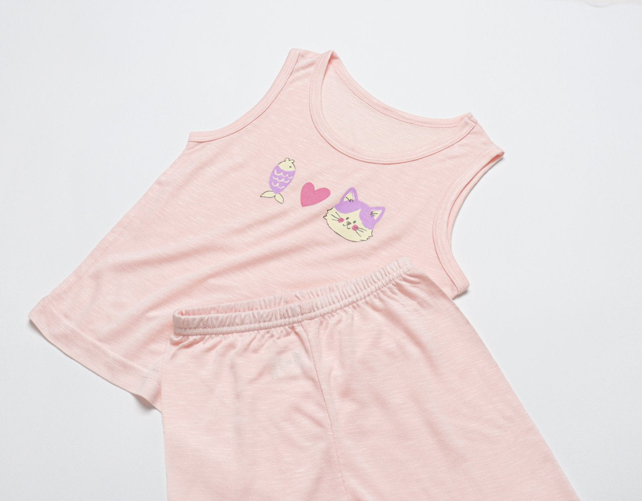 Sleeveless Modal Slub Set (Modal Pink)