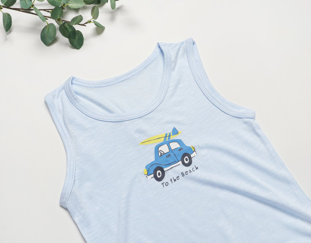 Sleeveless Modal Slub Set (Modal Blue)