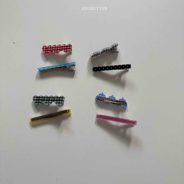 Check Dot Acrylic Hairpin
