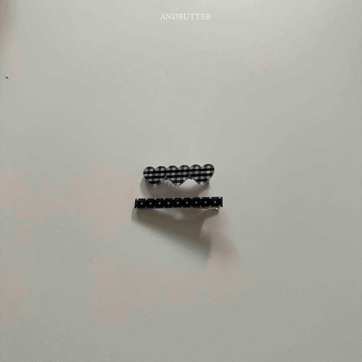 Check Dot Acrylic Hairpin