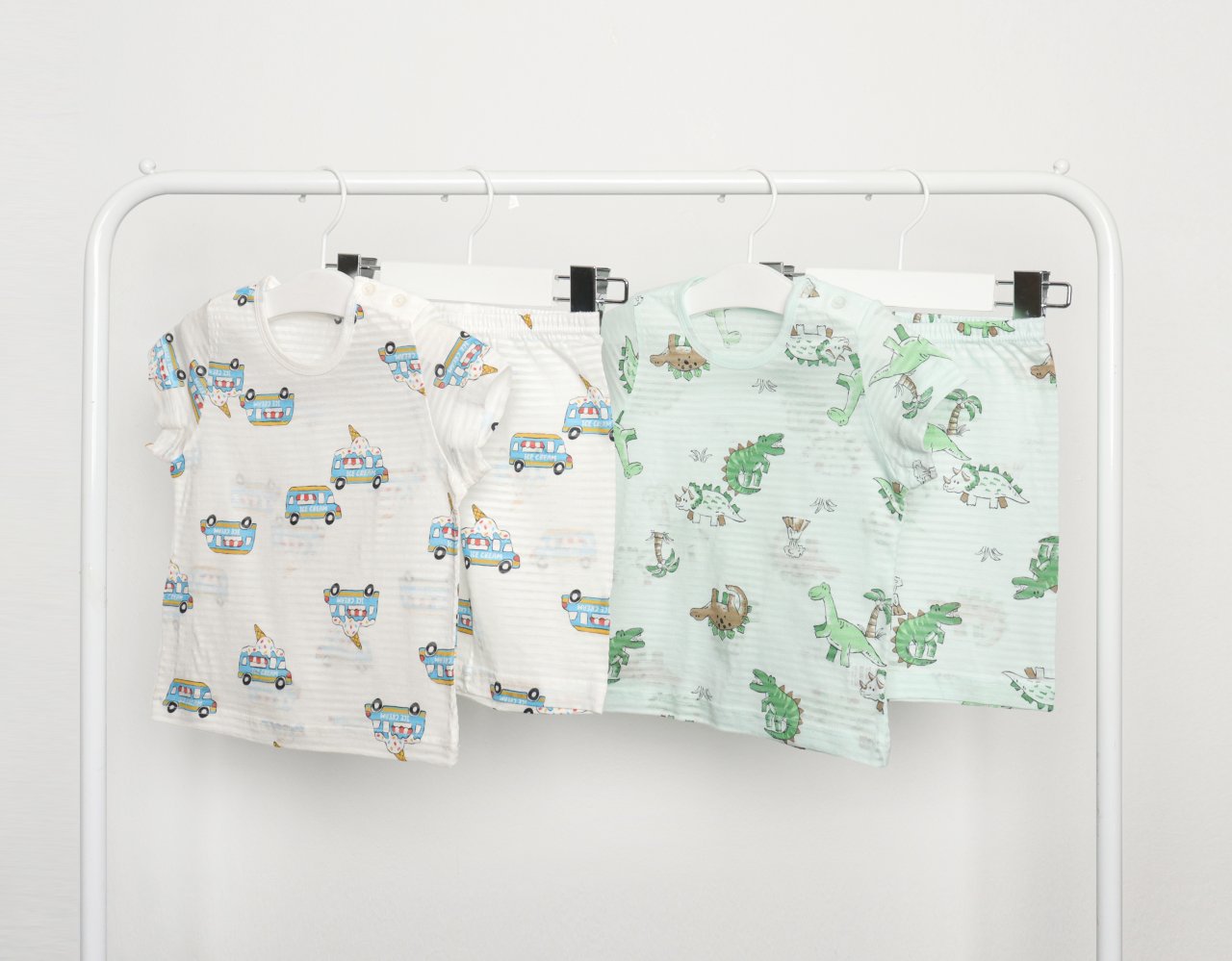 Mid-Length Jacquard Set (Dinosaur Land)