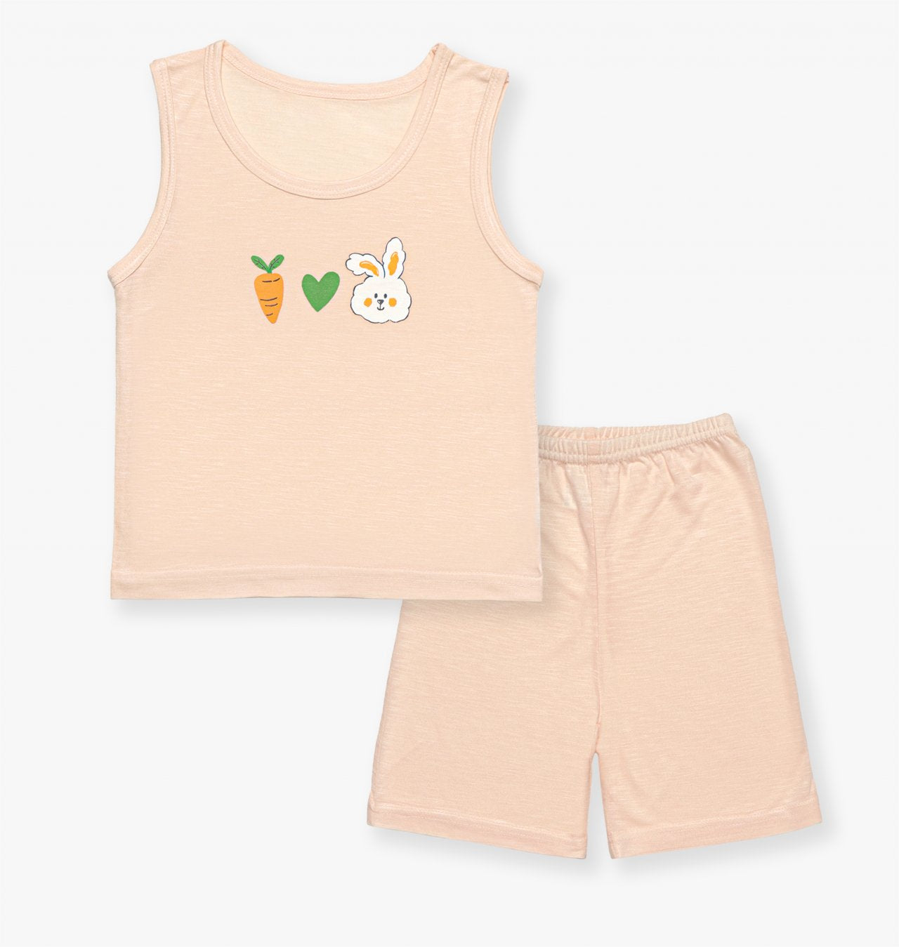 Sleeveless Modal Slub Set (Modal Peach)