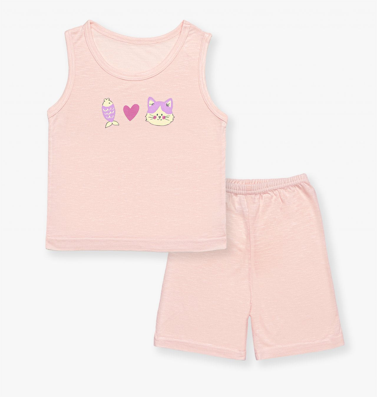 Sleeveless Modal Slub Set (Modal Pink)