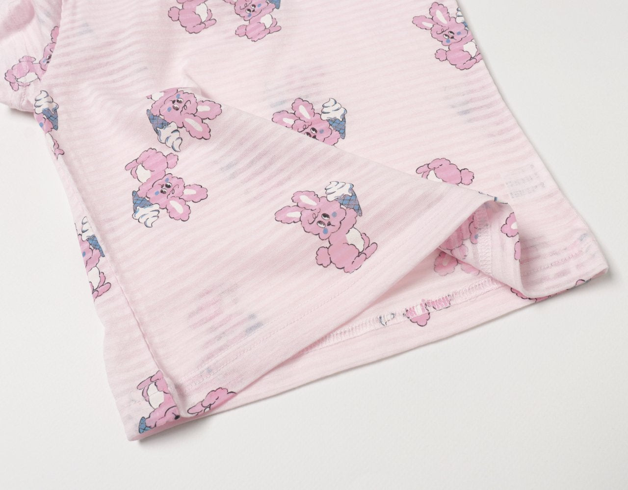 Sleeveless Jacquard Set (Pink Rabbit)