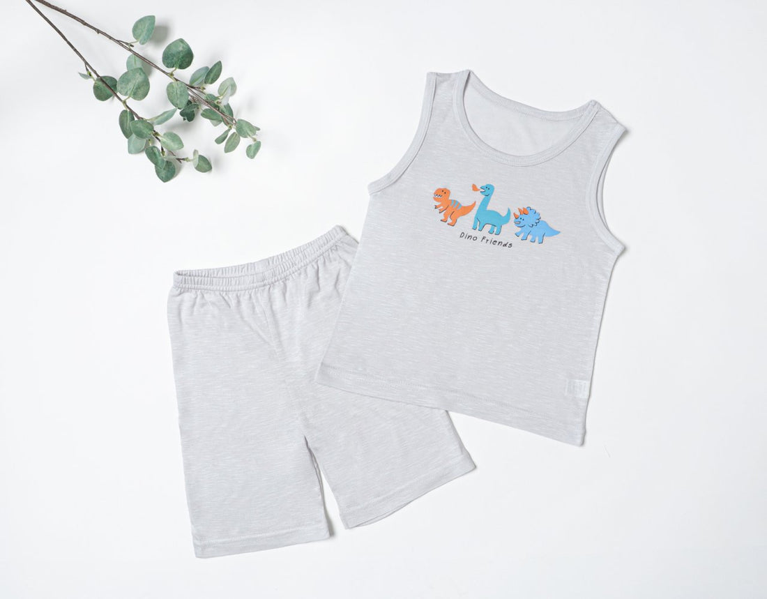 Sleeveless Modal Slub Set (Modal Gray)