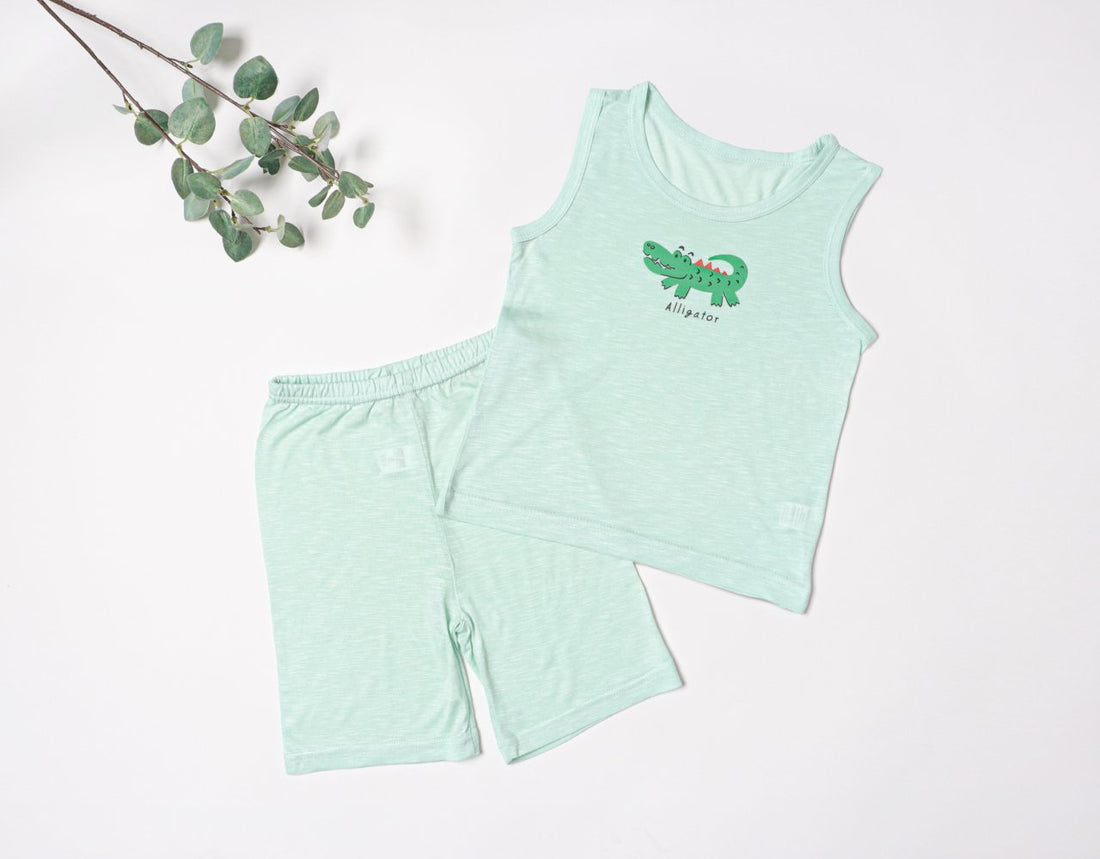 Sleeveless Modal Slub Set (Modal Mint)