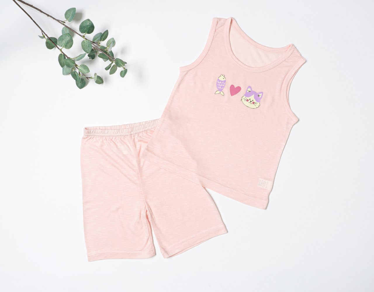Sleeveless Modal Slub Set (Modal Pink)