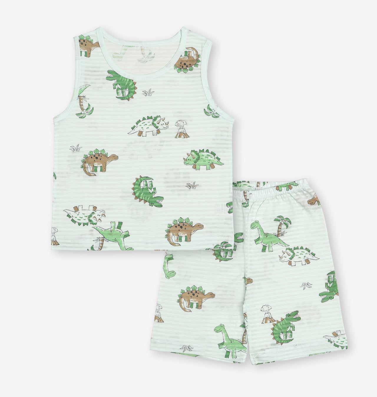 Sleeveless Jacquard Set (Dinosaur Land)