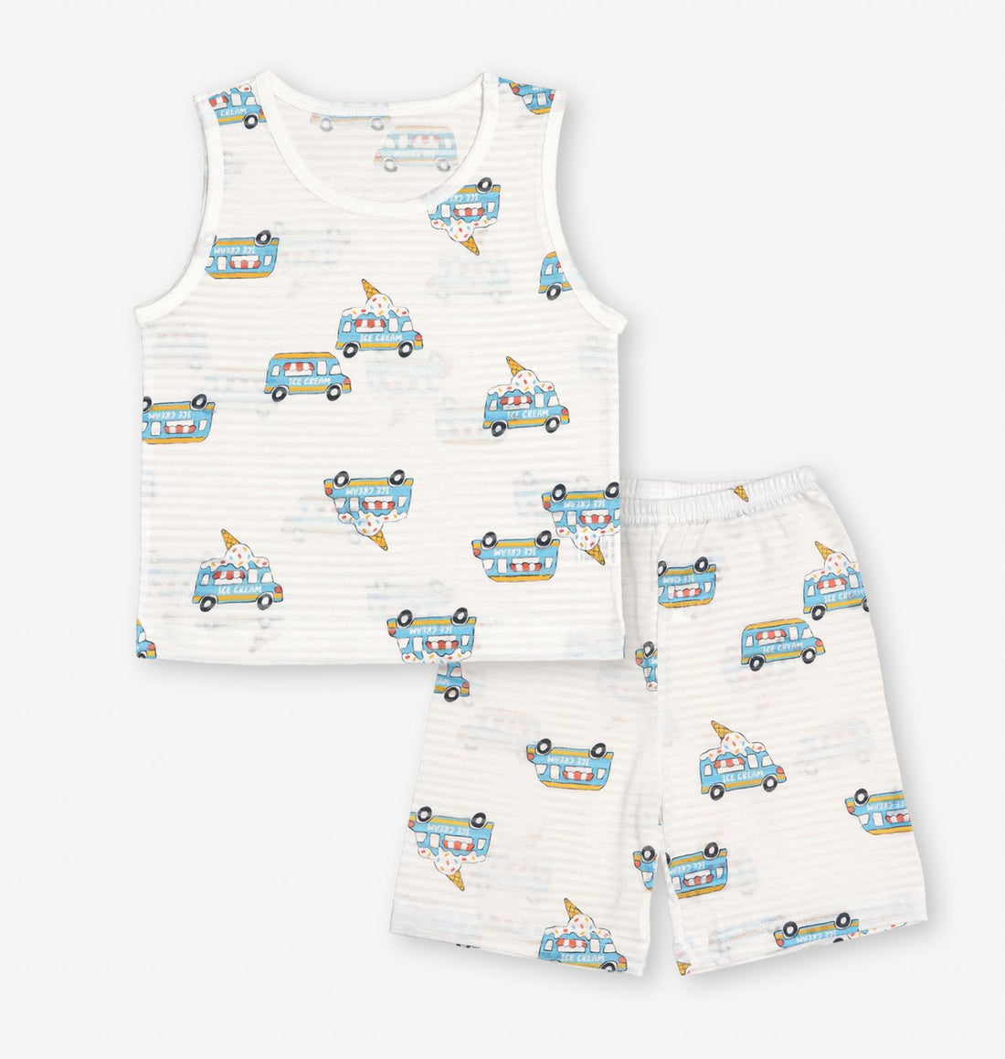 Sleeveless Jacquard Set (Ice Car)