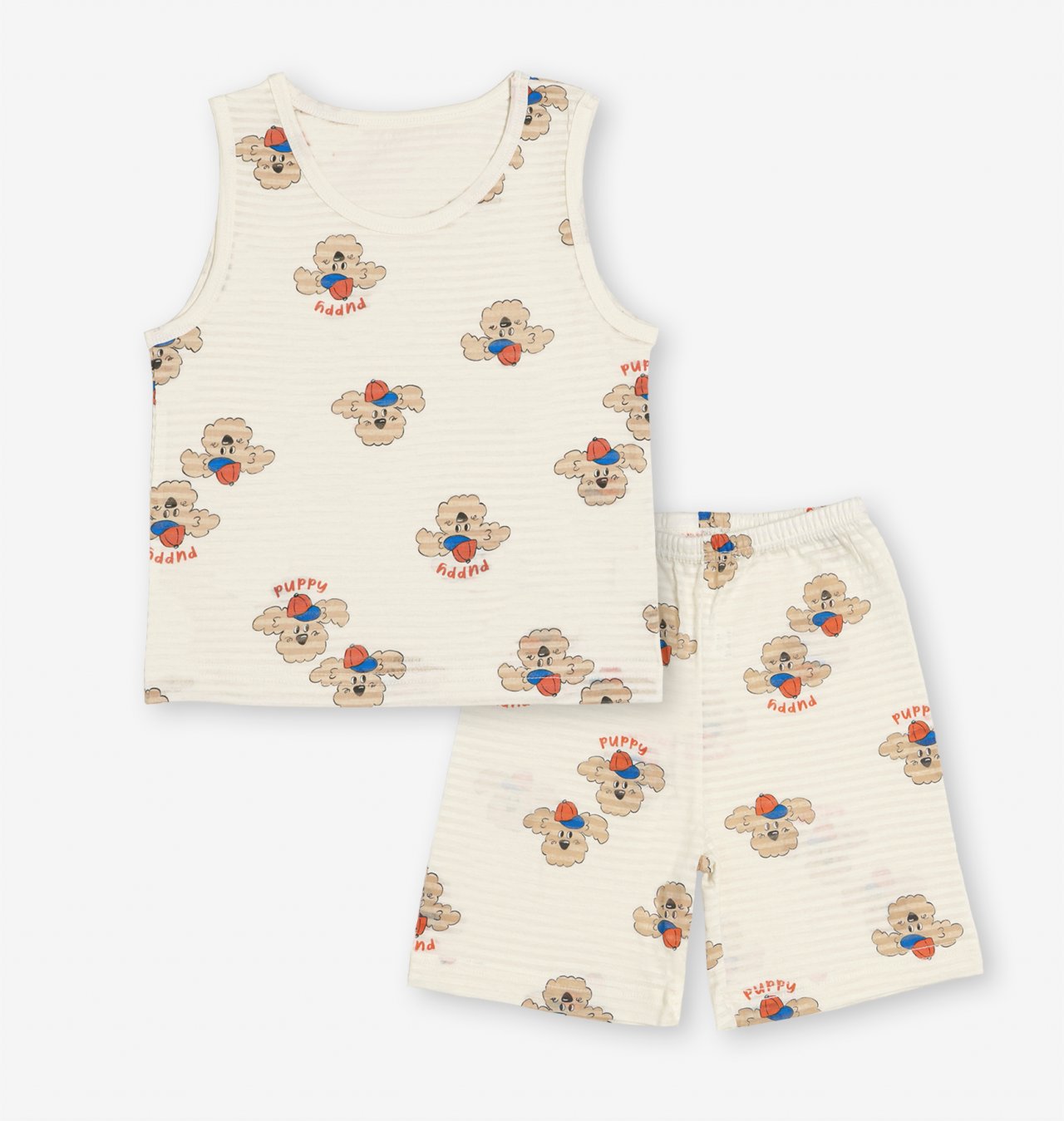 Sleeveless Jacquard Set (Cap Dog)