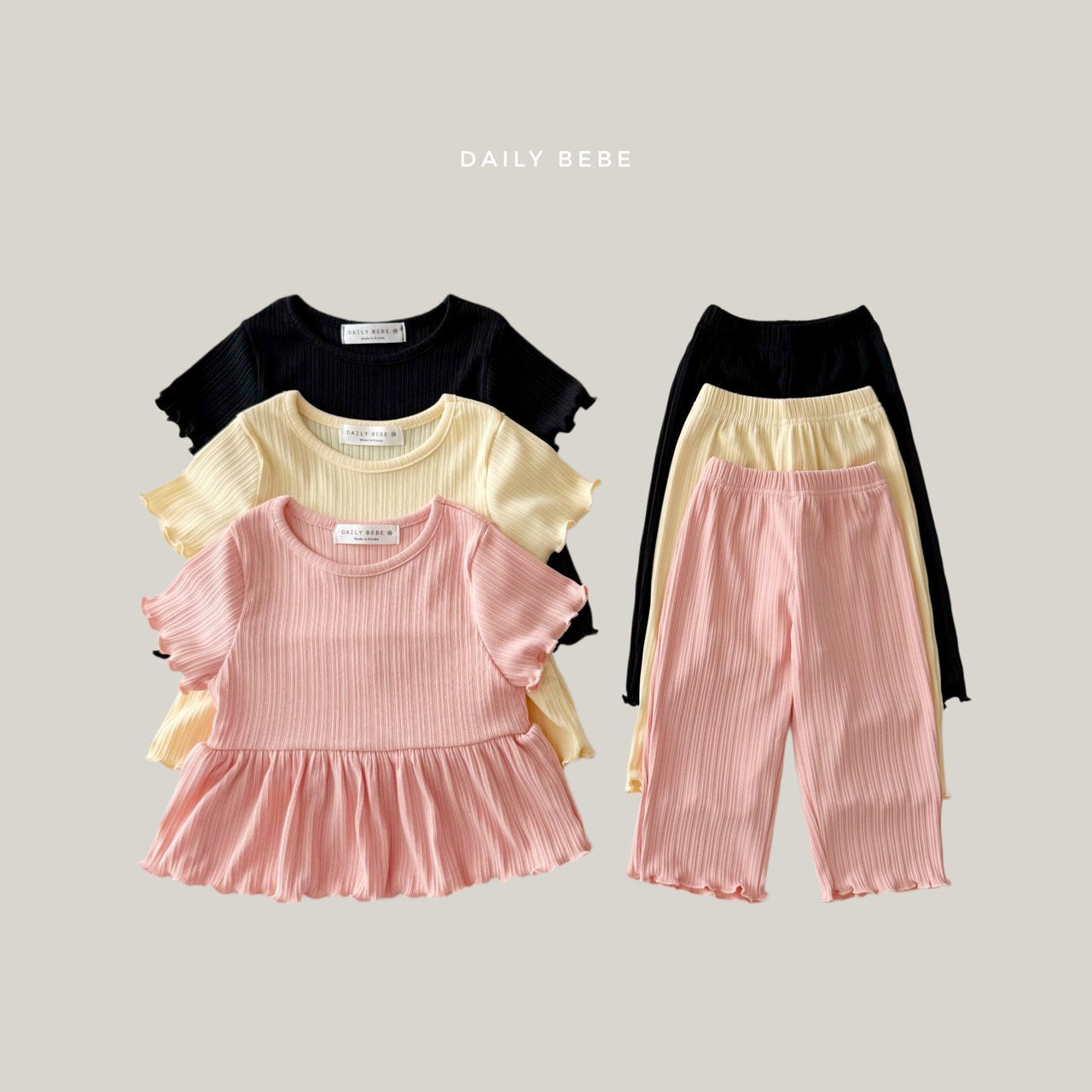 Frill Pleated Set