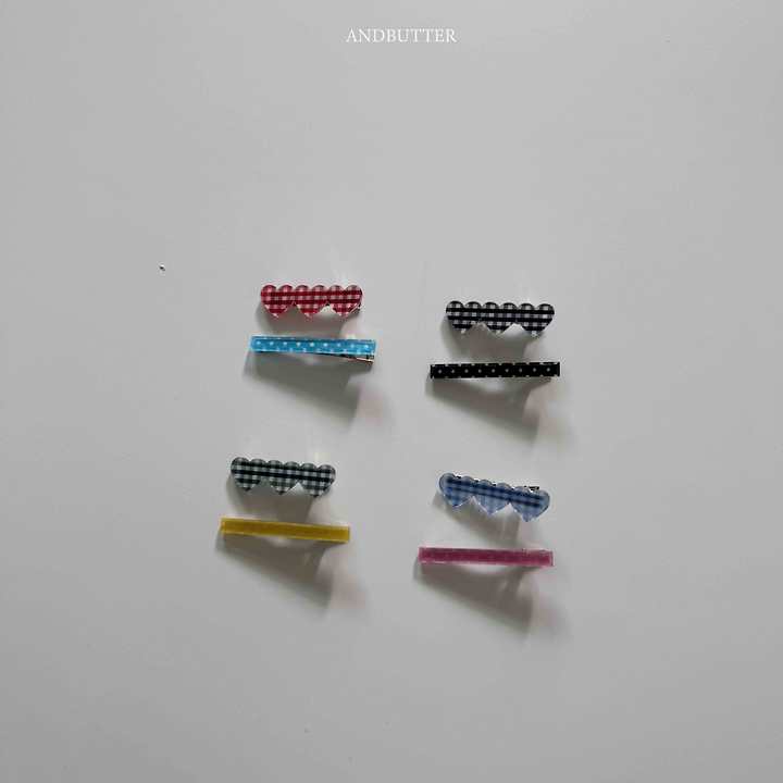 Check Dot Acrylic Hairpin