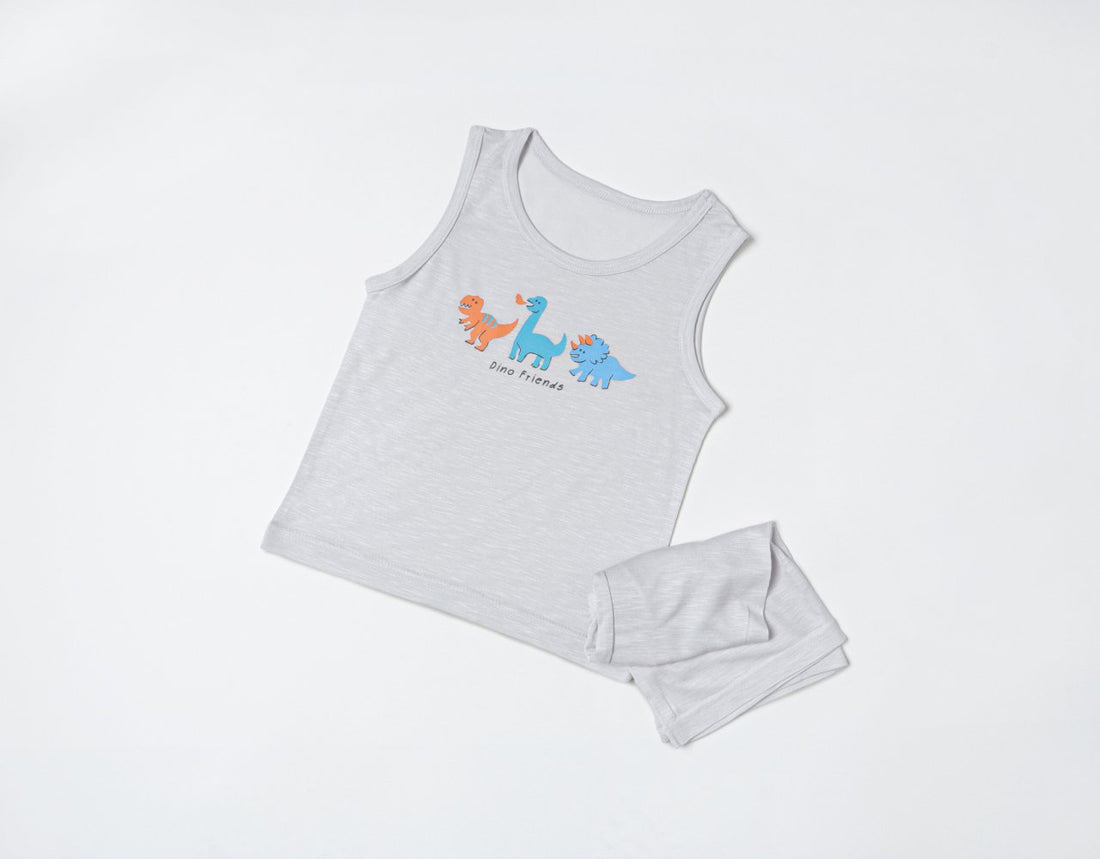 Sleeveless Modal Slub Set (Modal Gray)