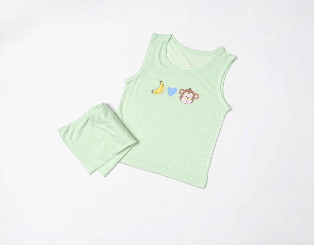 Sleeveless Modal Slub Set (Modal Green)
