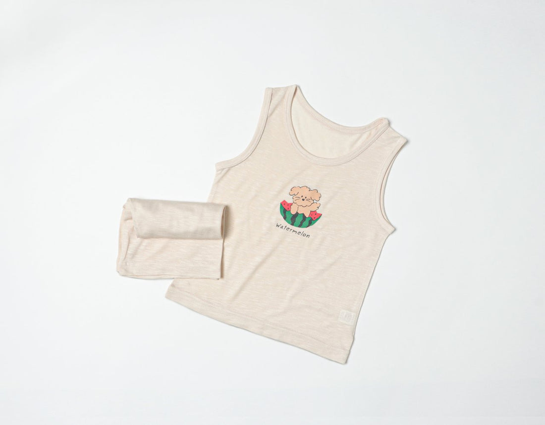 Sleeveless Modal Slub Set (Modal Beige)