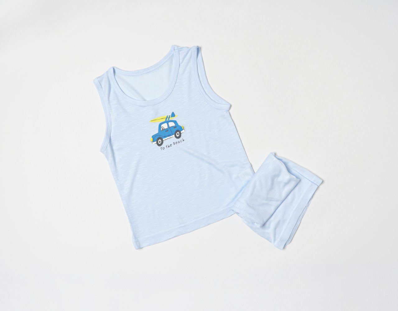 Sleeveless Modal Slub Set (Modal Blue)