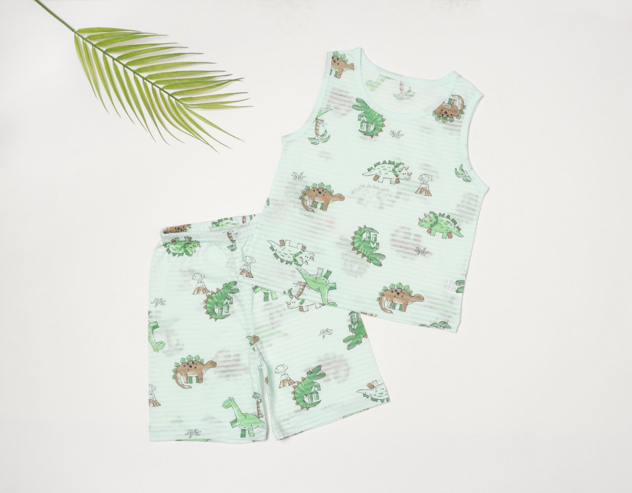 Sleeveless Jacquard Set (Dinosaur Land)