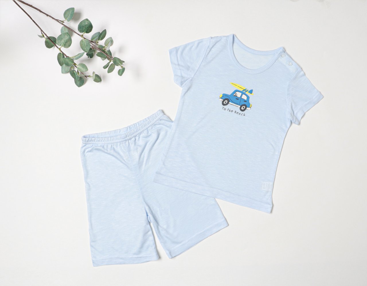 Mid-Length Modal Slub Set (Modal Blue)