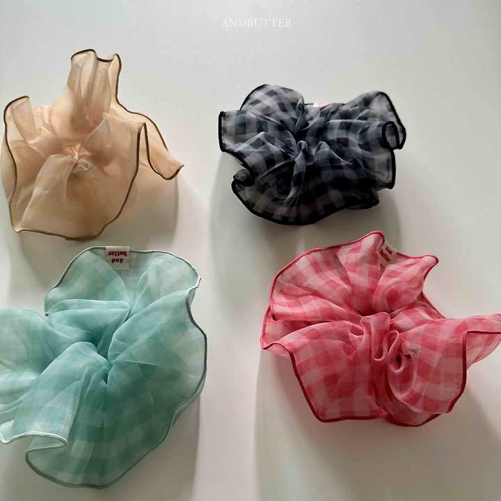 See-Through Check Scrunchie