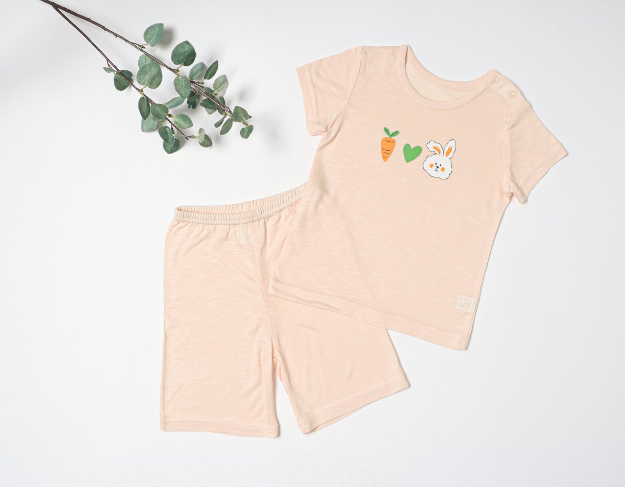 Mid-Length Modal Slub Set (Modal Peach)