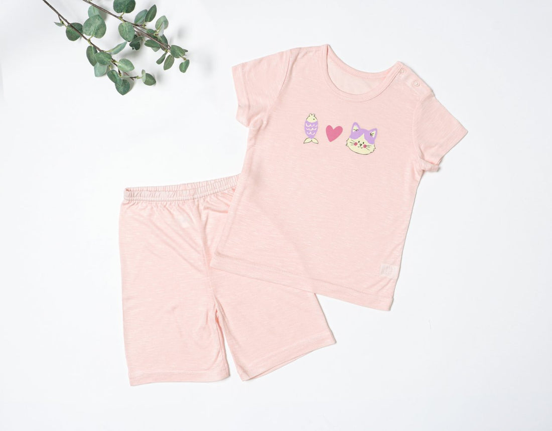 Mid-Length Modal Slub Set (Modal Pink)