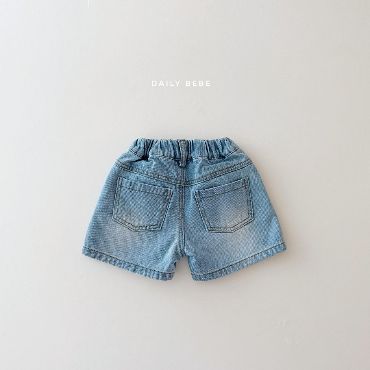 Washed Denim Shorts