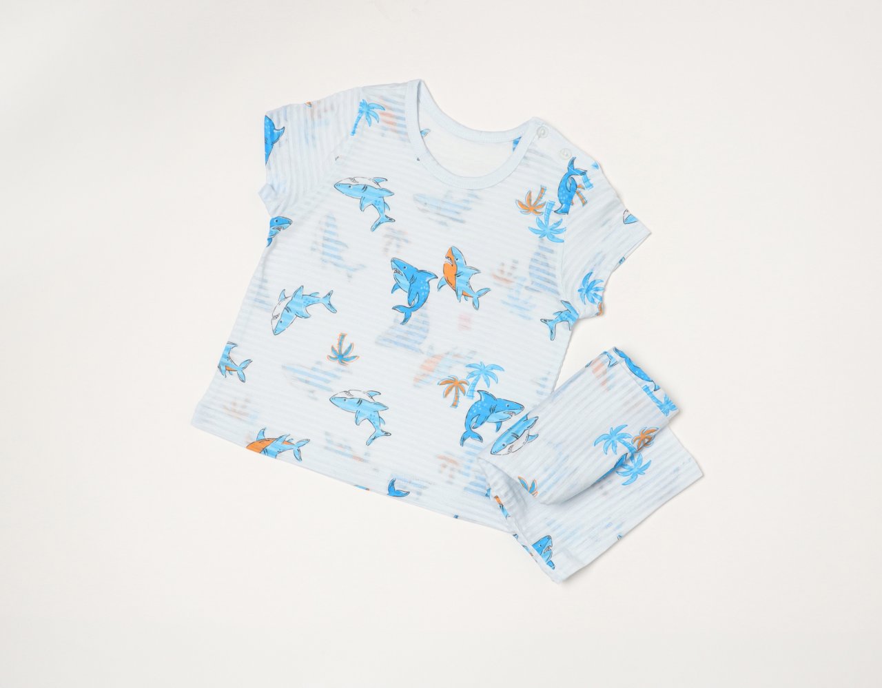 Mid-Length Jacquard Set (Shark)