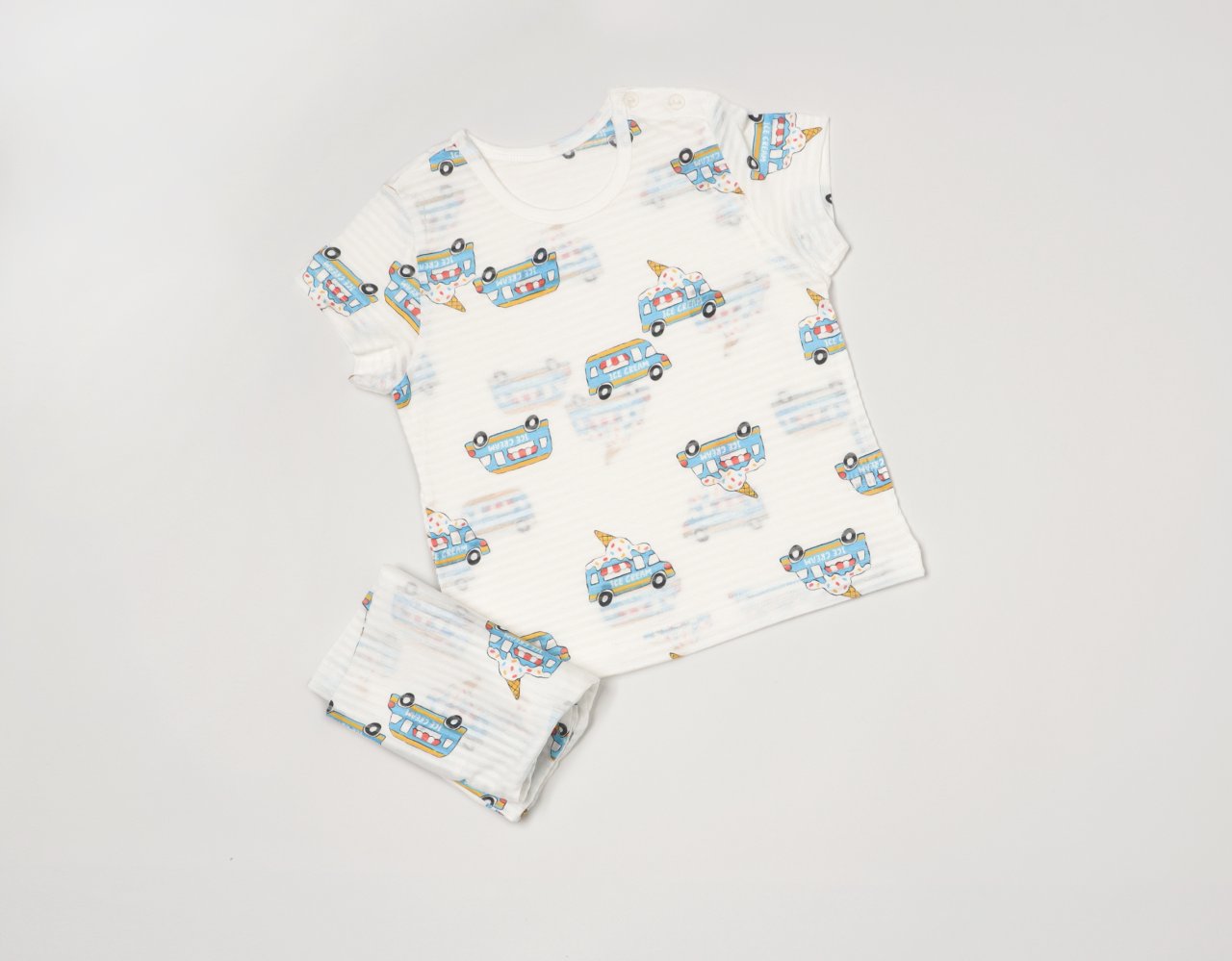 Mid-Length Jacquard Set (Ice Car)