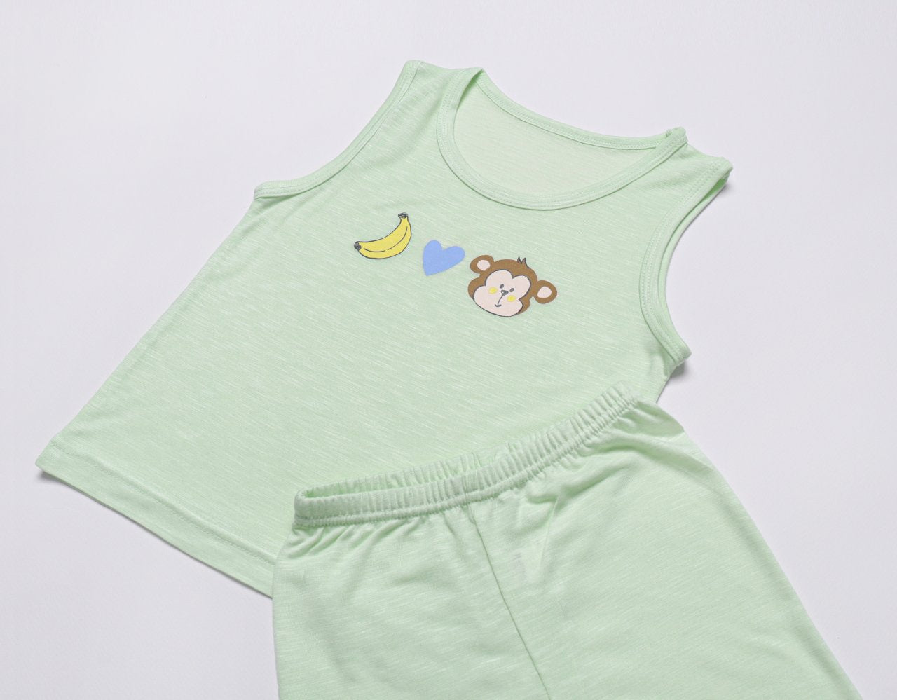 Sleeveless Modal Slub Set (Modal Green)