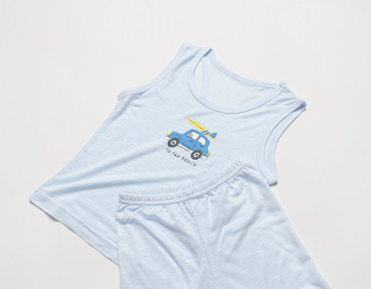 Sleeveless Modal Slub Set (Modal Blue)