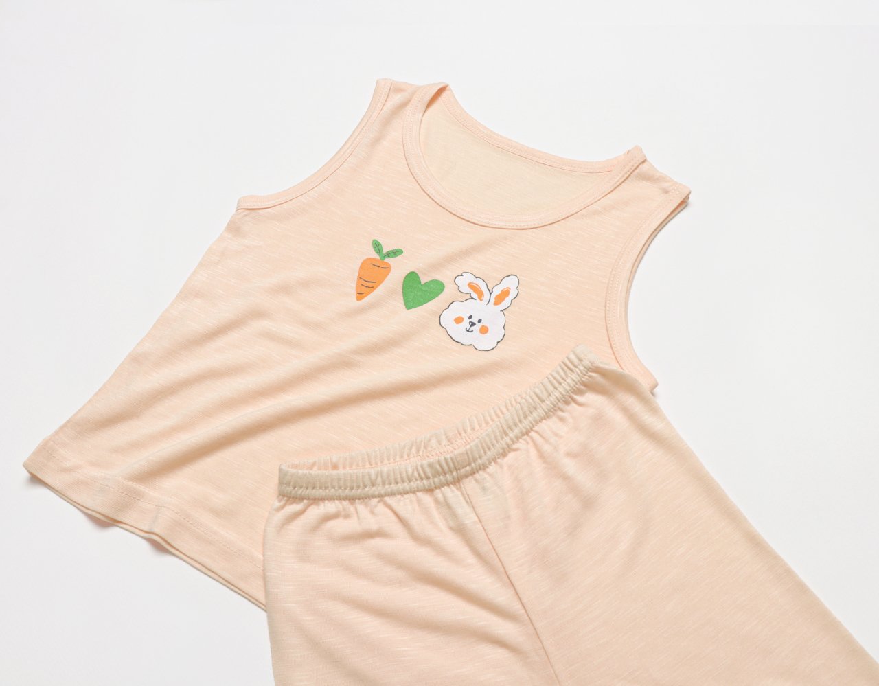 Sleeveless Modal Slub Set (Modal Peach)
