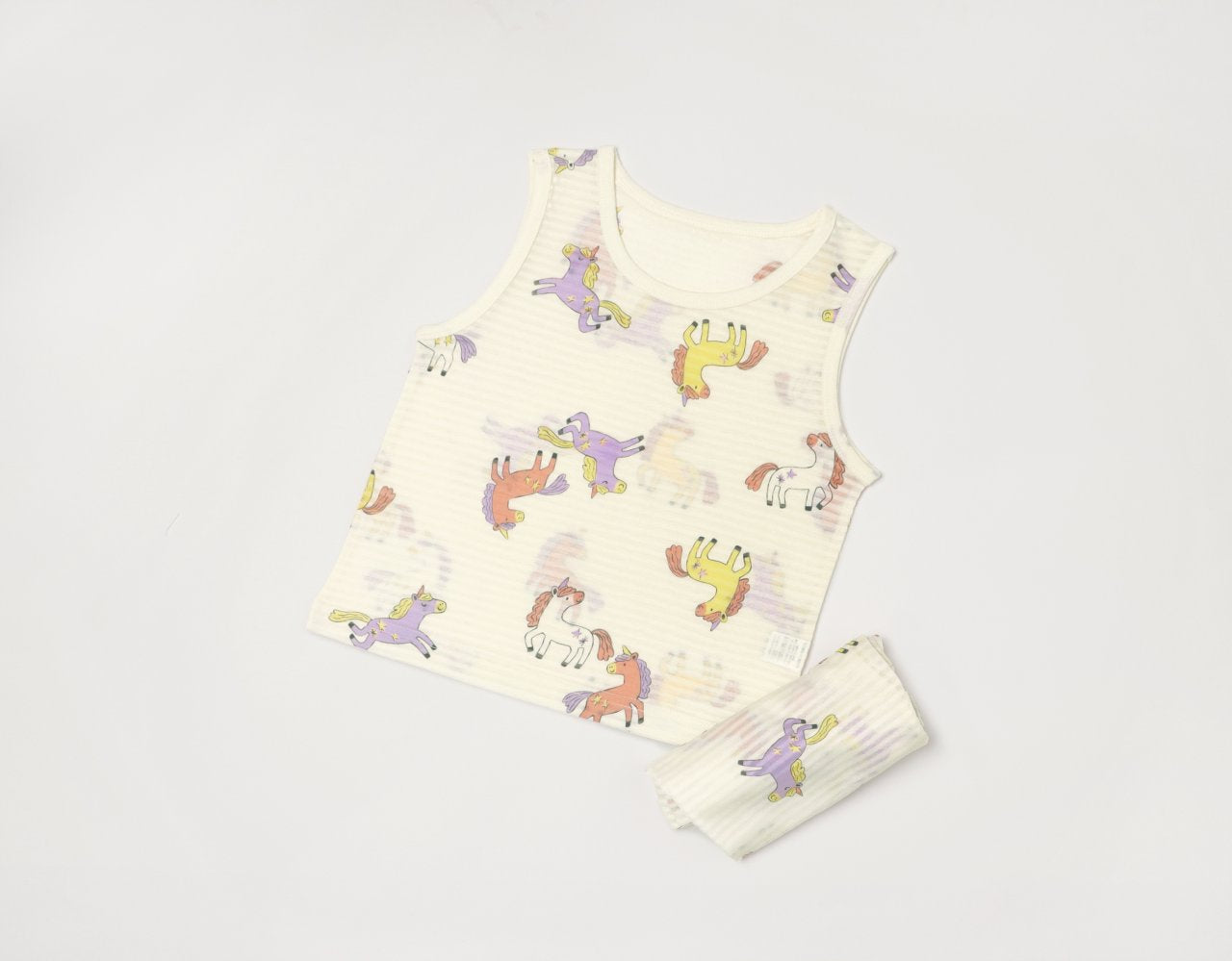 Sleeveless Jacquard Set (Mini Unicorn)