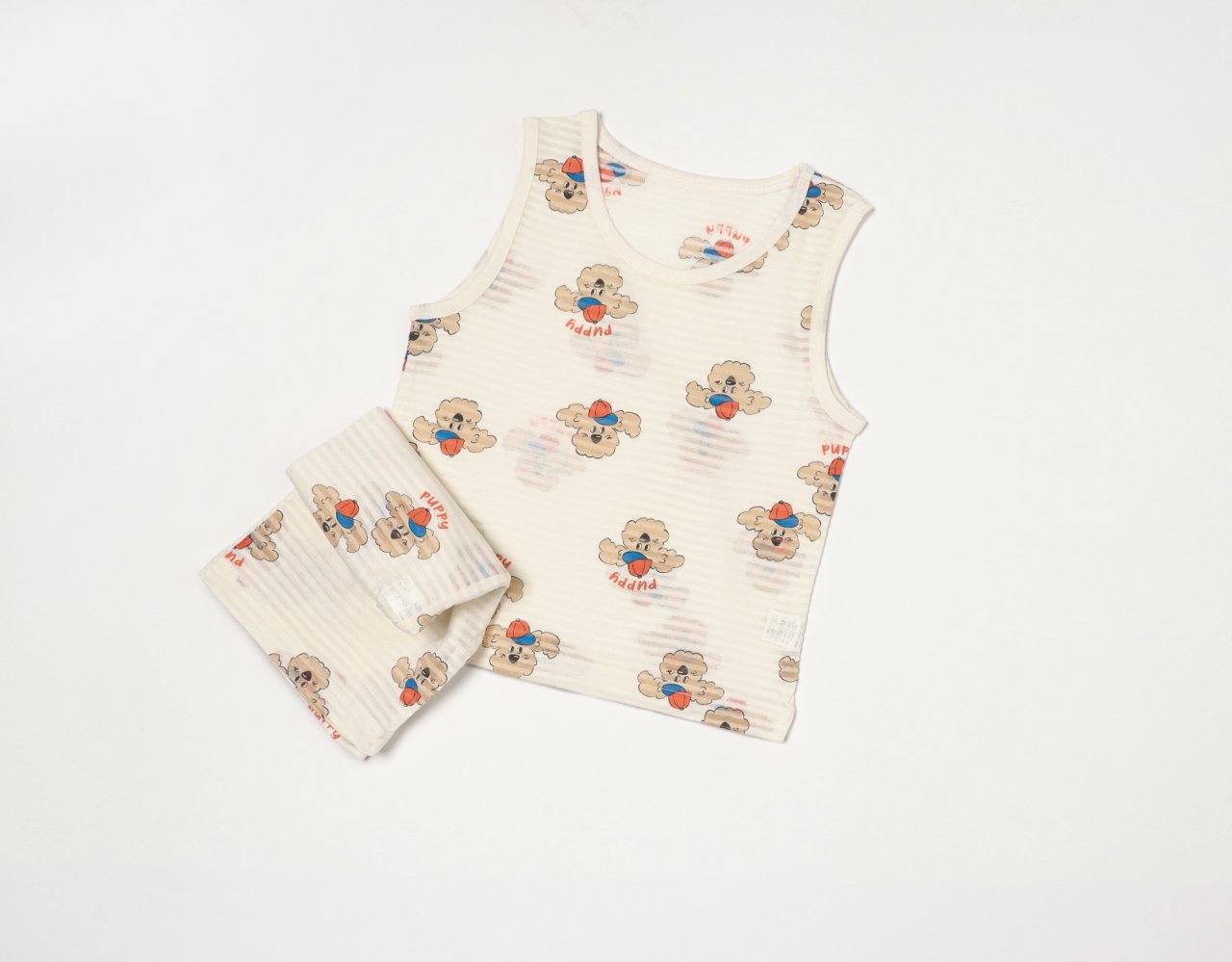 Sleeveless Jacquard Set (Cap Dog)