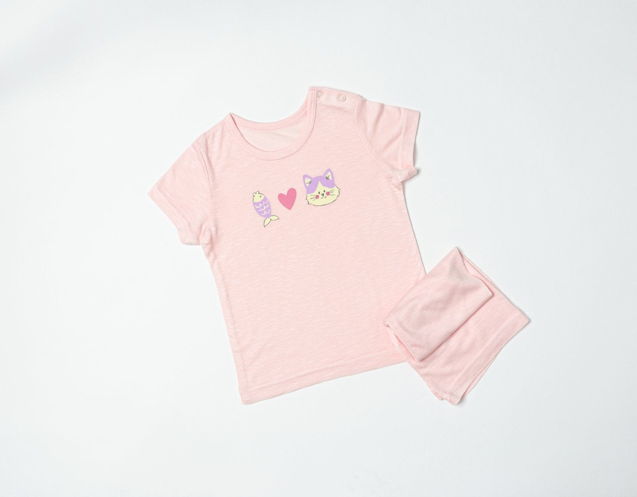 Mid-Length Modal Slub Set (Modal Pink)