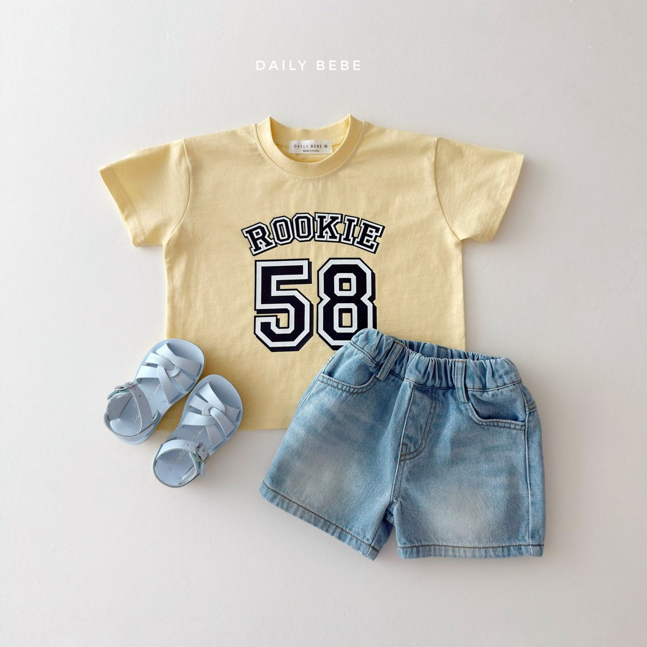 Washed Denim Shorts