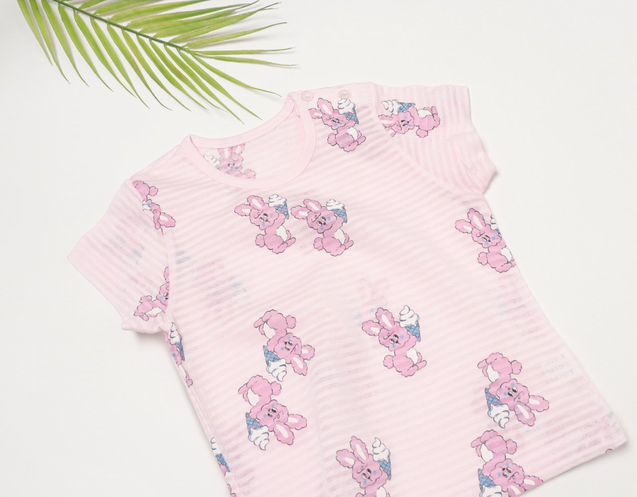 Mid-Length Jacquard Set (Pink Rabbit)