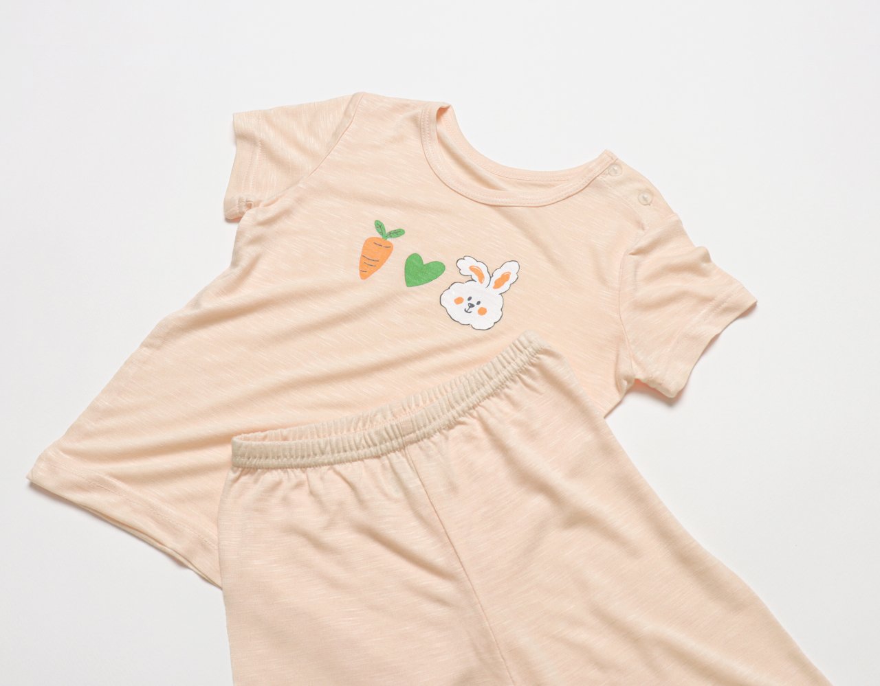 Mid-Length Modal Slub Set (Modal Peach)