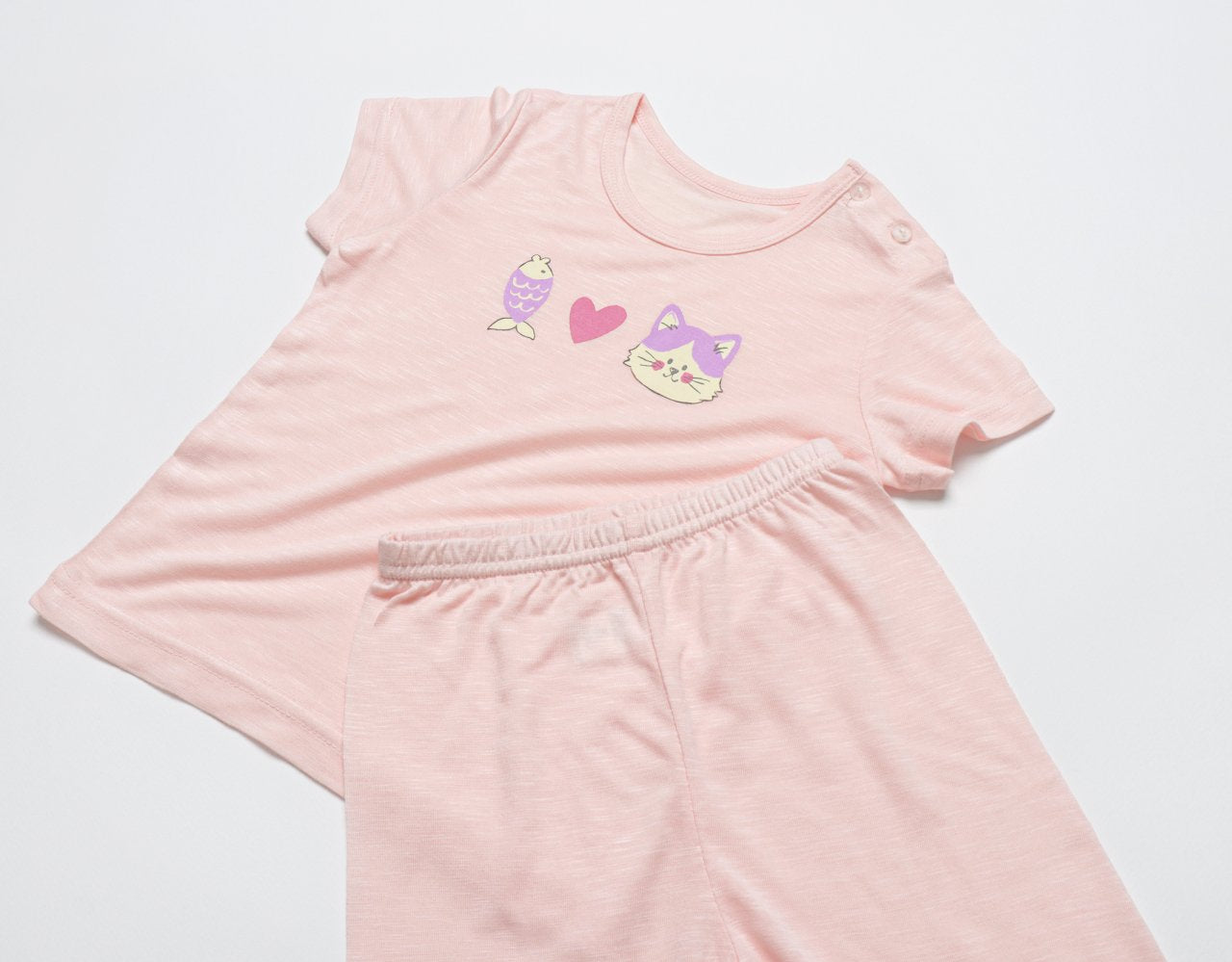 Mid-Length Modal Slub Set (Modal Pink)