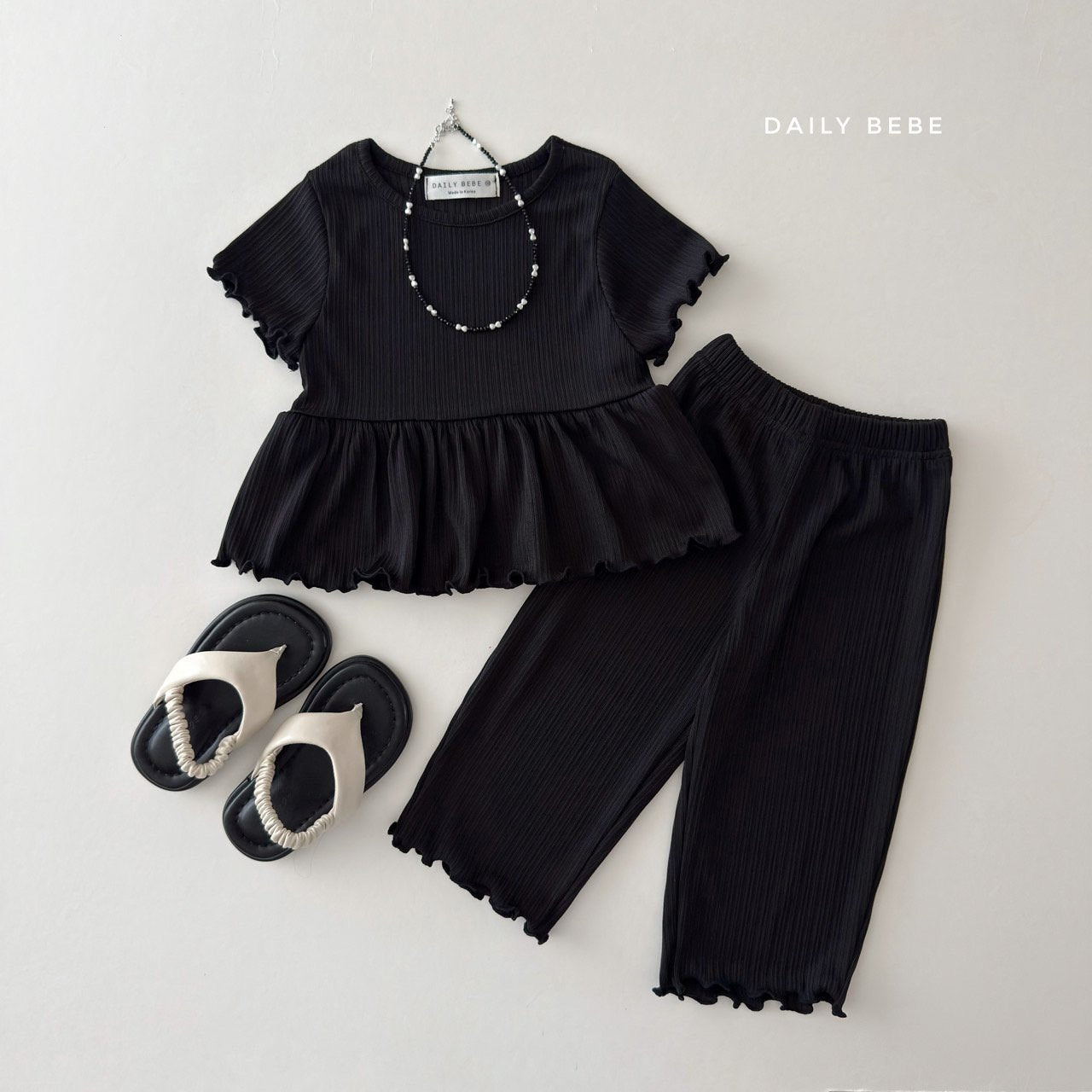 Frill Pleated Set