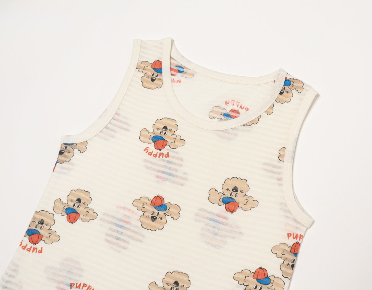 Sleeveless Jacquard Set (Cap Dog)