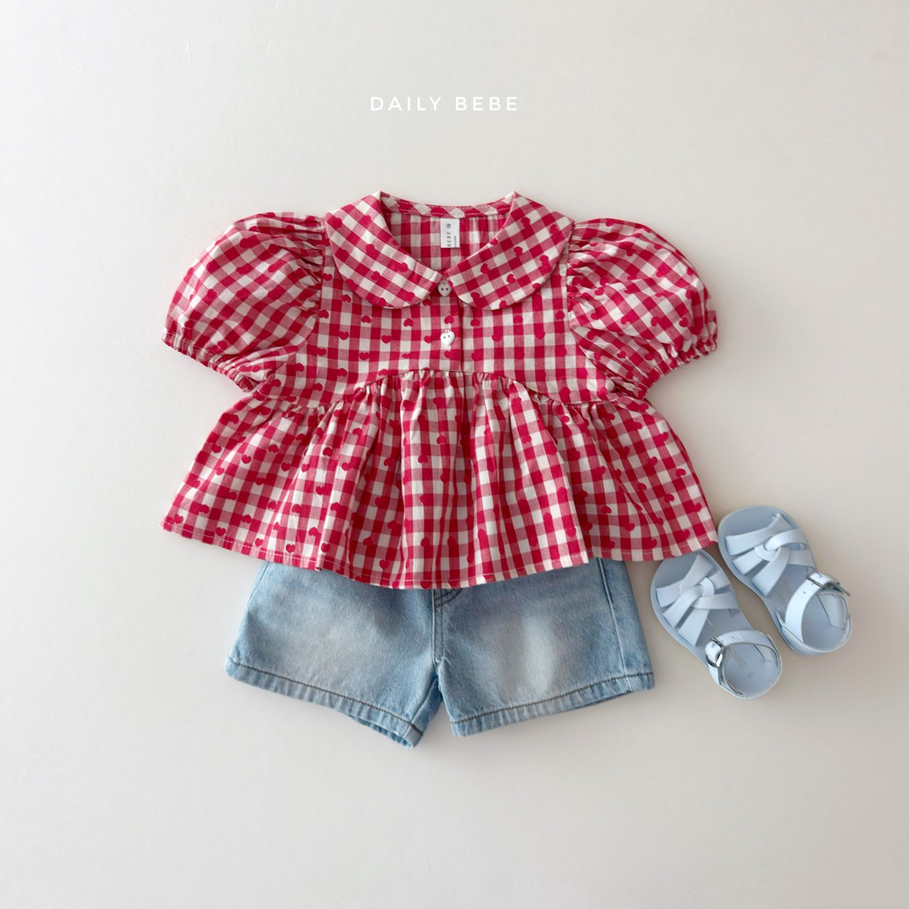 Washed Denim Shorts