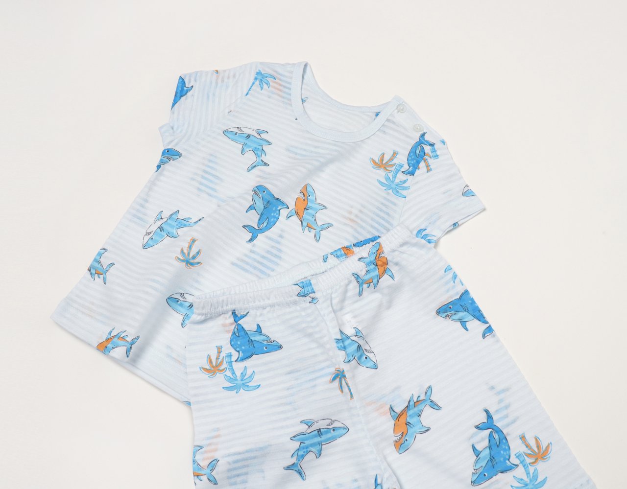 Mid-Length Jacquard Set (Shark)