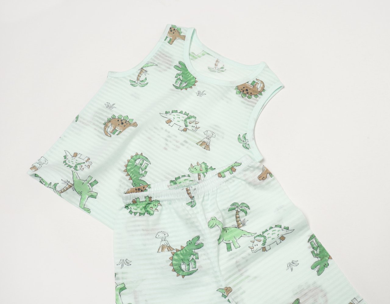 Sleeveless Jacquard Set (Dinosaur Land)